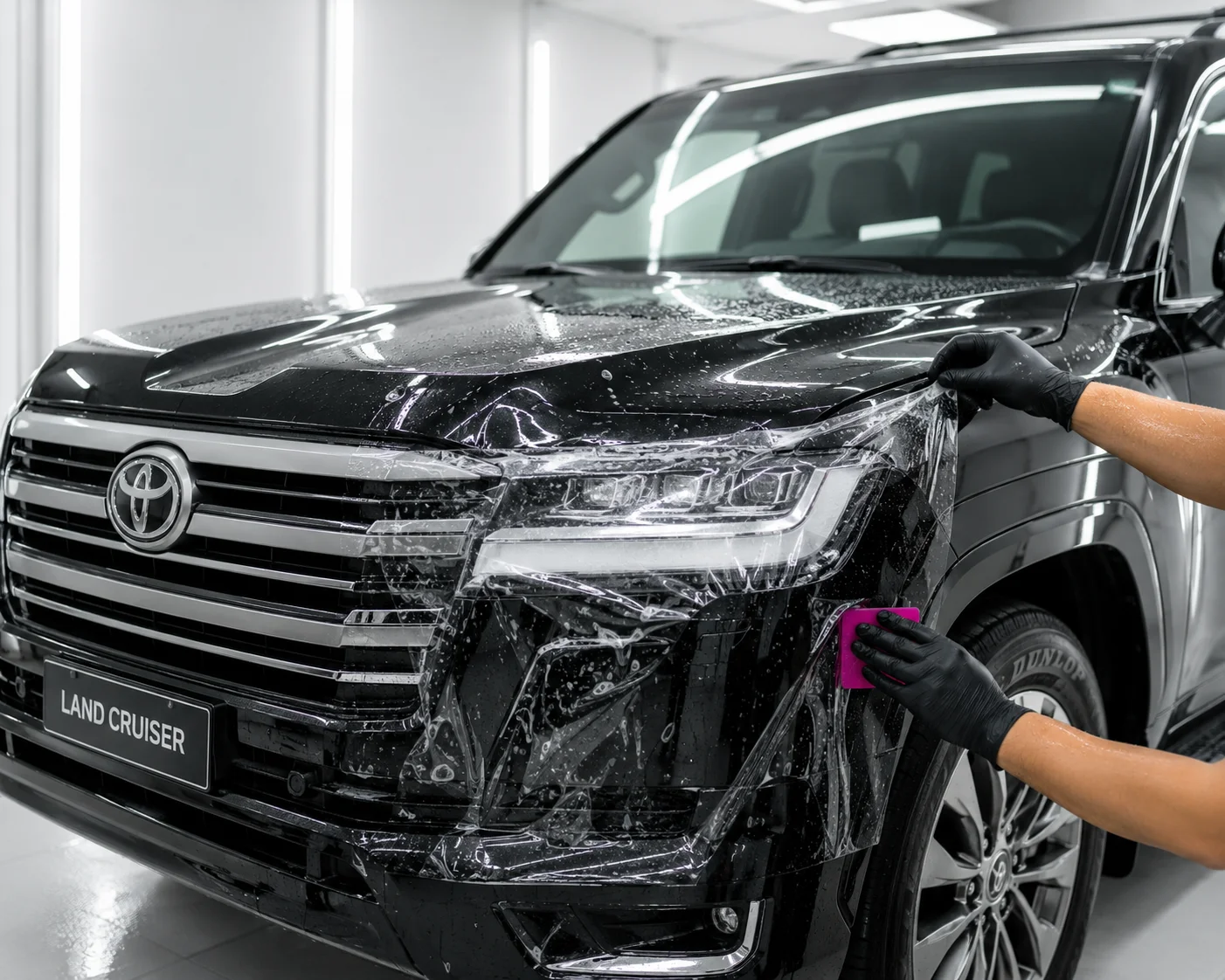 PPF installation on a Land Cruiser